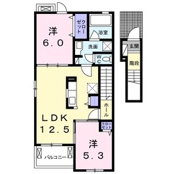 カルムブリーズＢの物件間取画像